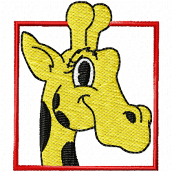 Giraffe Embroidery Design 11